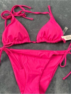 Victoria's Secret Bright Pink String Bikini Set